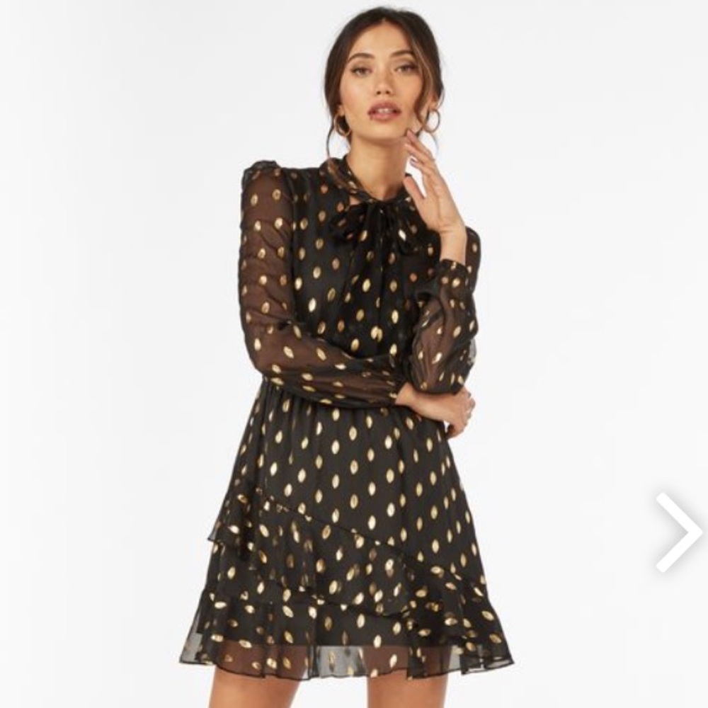 Chiffon Tie Front Dress